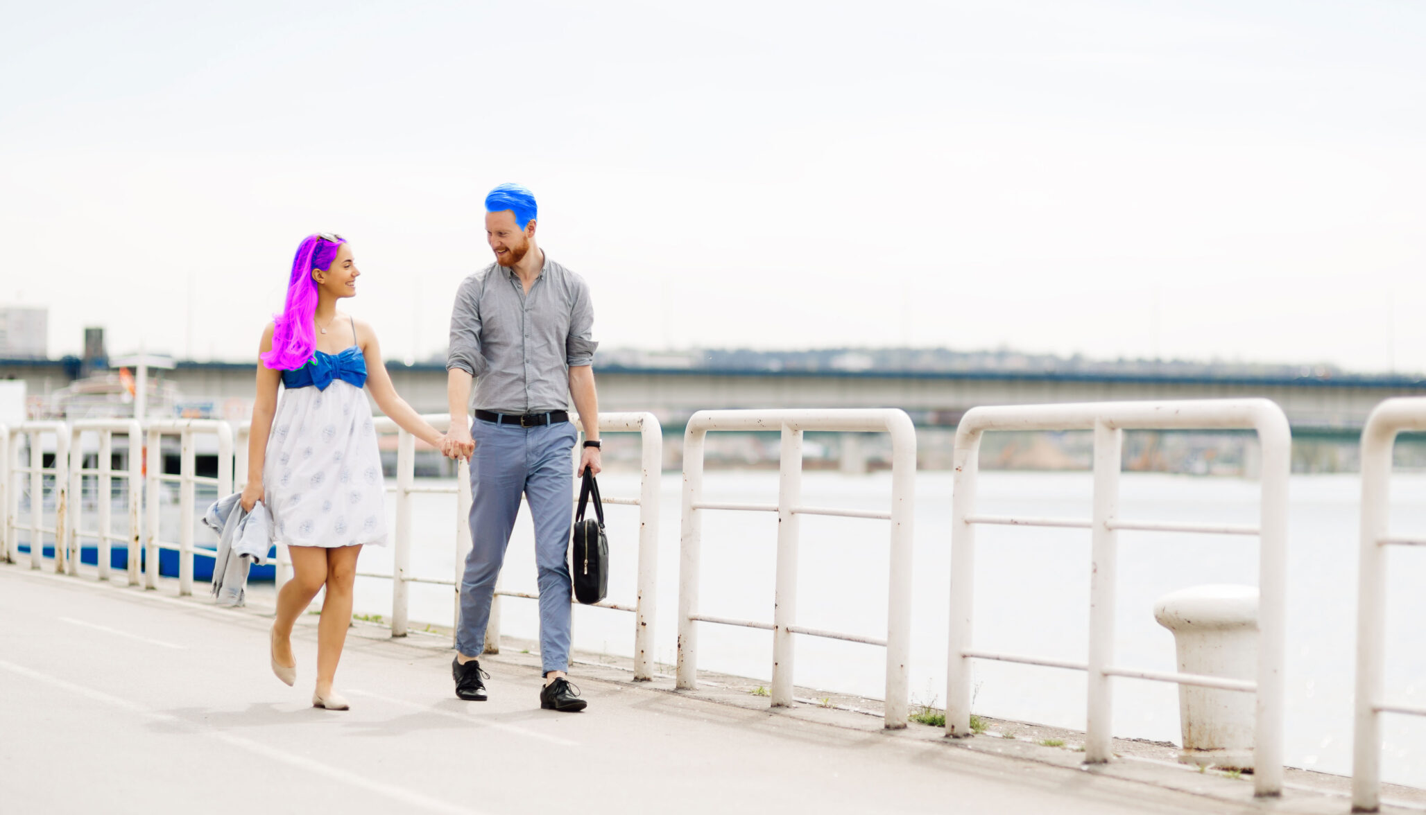 The phenomena most common over the year I experienced visions was a heightened sense of colours. Peoples hair would change to neon blue, purple, pink, or green. This would occur every day or so, in flashes or glows. (image 2011)